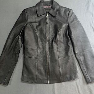 Express Black Leather Jacket sz 8‎ women's